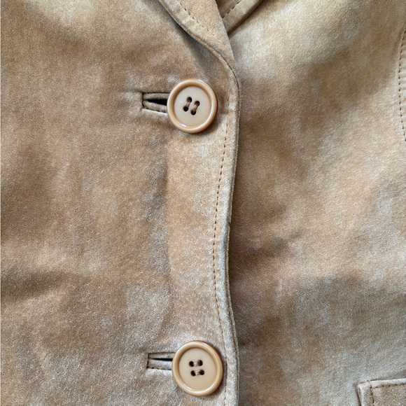 Vintage Leonardo Canada Suede Leather Blazer Jacket Size 6 Small - Picture 3 of 3